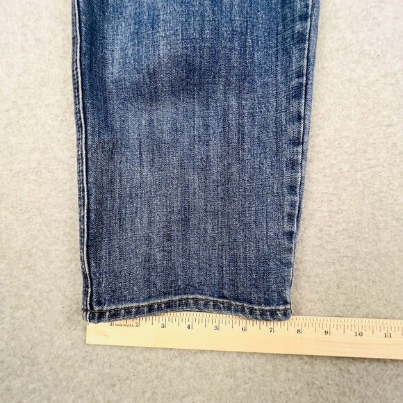 Talbots Stovepipe Jeans Indigo Wide-Leg Crop Denim Western Y2K - Picture 11 of 12